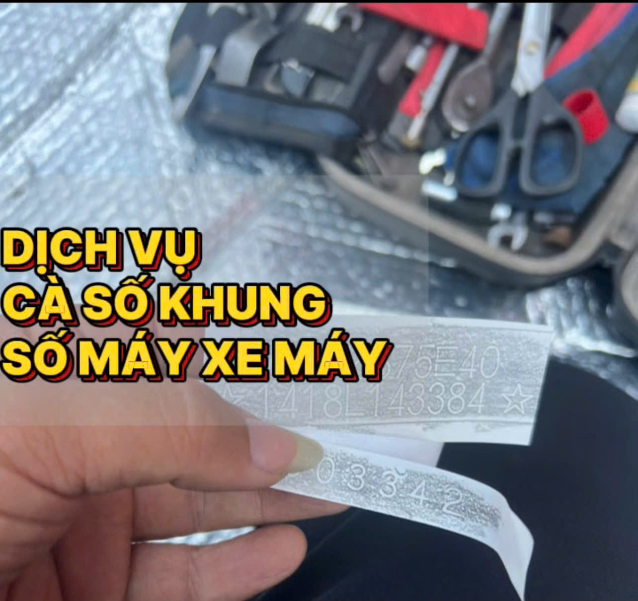 Cà số khung số máy xe máy